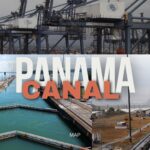 Panama canal map